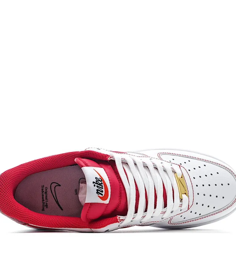 Nike Air Force 107 White Red Tick