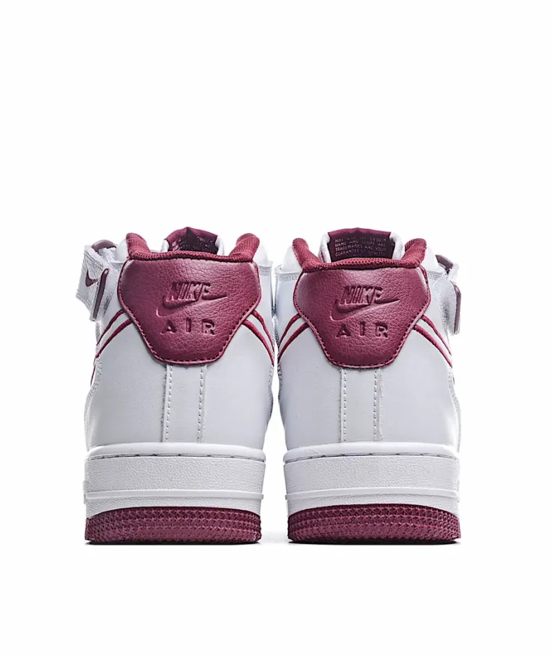 Nike Air Force1 white and red mid-top
