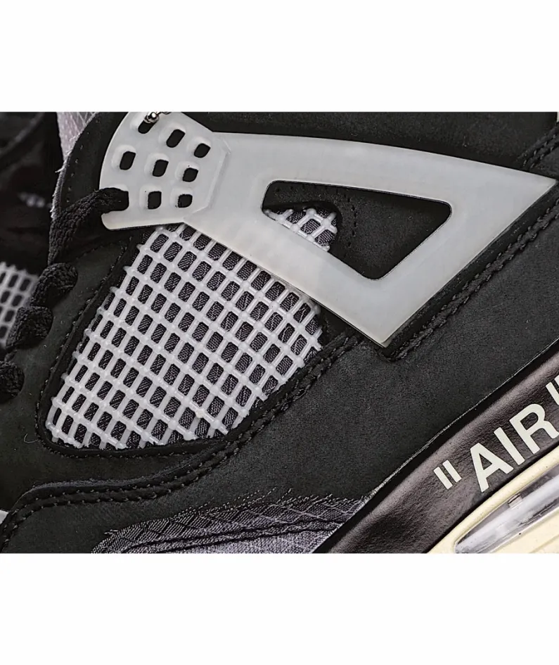 Air Jordan AJ4 RetroCream Cicada Wing Black Gray Red Air Jordan AJ4 RetroCream Cicada Wing Black Gray Red