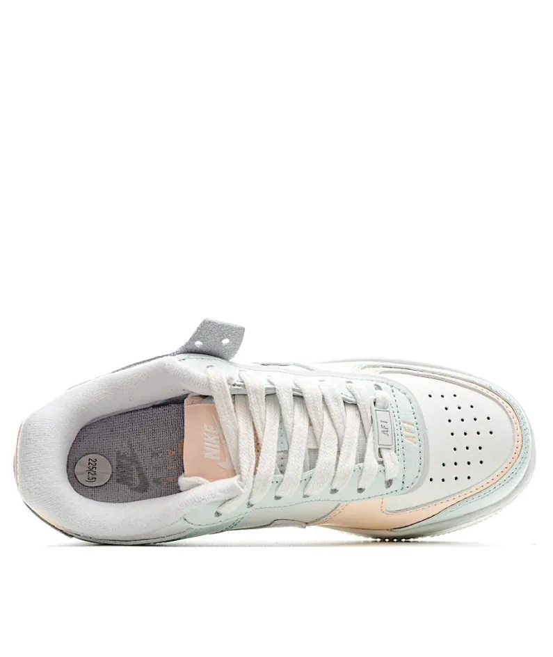 Nike Air Force 1 Shadow White, Blue and Pink Low-Top Sneakers