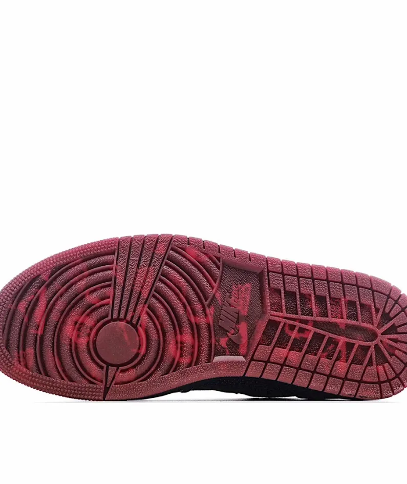 Air Jordan 1 Retro Low 'Black Silver Red'
