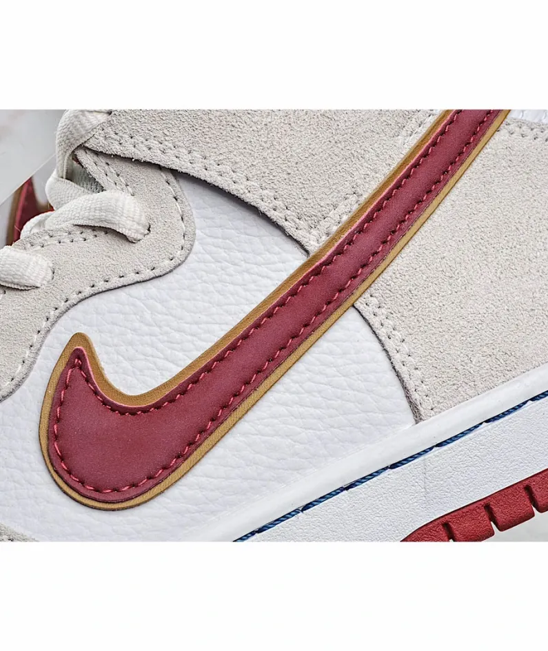 Nike SB Dunk High "Team Crimson" Off-White Red Hook