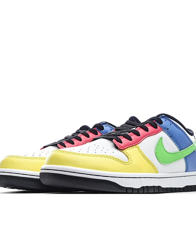 Nike DUNK LOW "Free 99 White Yellow Green Blue Pink"