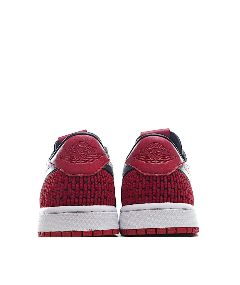 Air Jordan 1 Retro low Flyknit AJ1 Low Black Black And Red