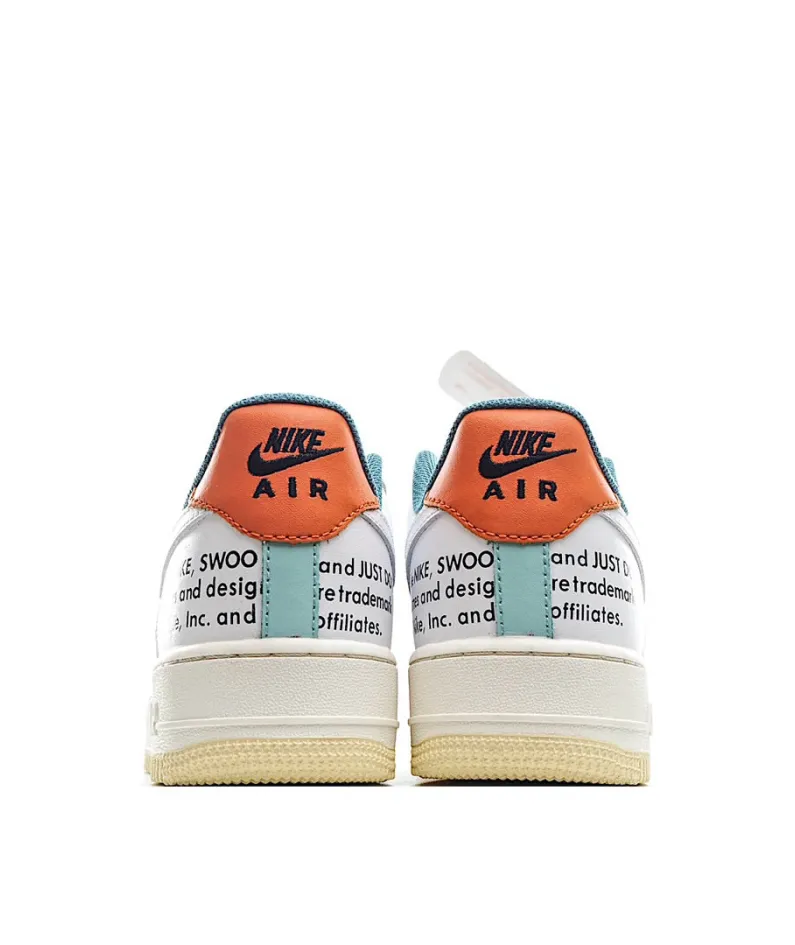Nike Air Force 1 White Blue Orange
