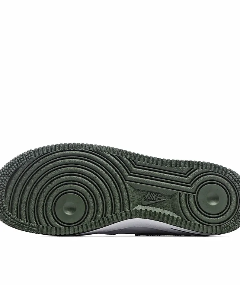 Nike Air Force 1 MID White and Green Mid-Top Sneakers