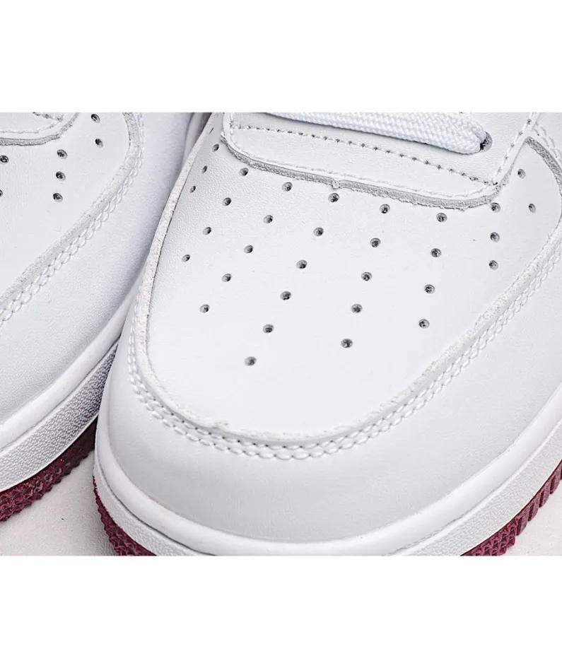 Nike Air Force1 white and red mid-top