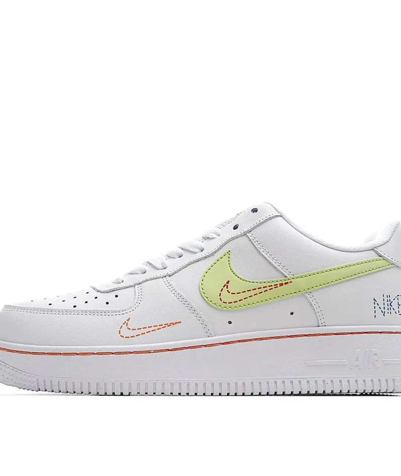 Nike Air Force 107 Low White Green Low Top