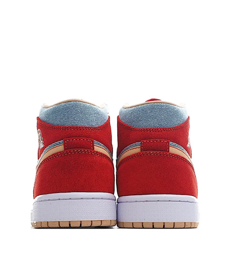 Air Jordan 1 Mid 'Denim Red'