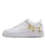 Nike Air Force 1 White Gold Chain