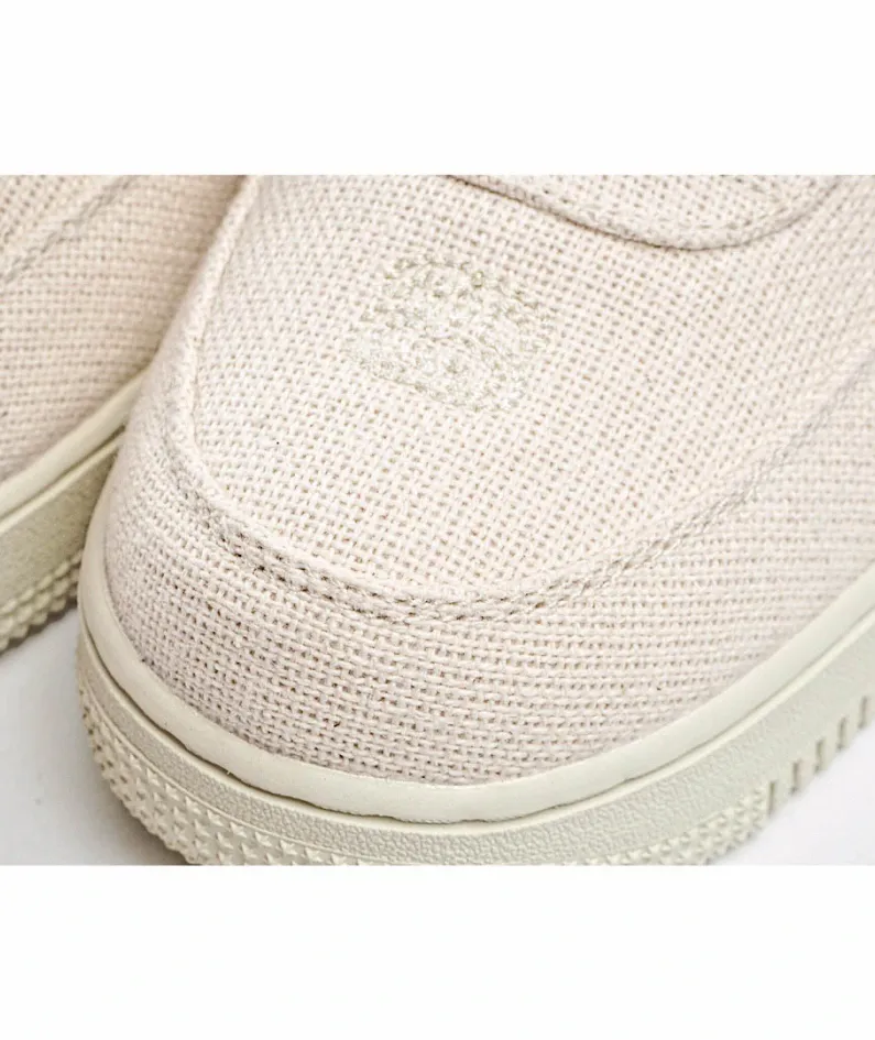 Stussy x Nike Air Force 1 Low Off-White Linen Embroidered Hook