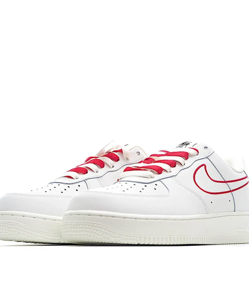 Nike Air Force 1 07 Beige Red