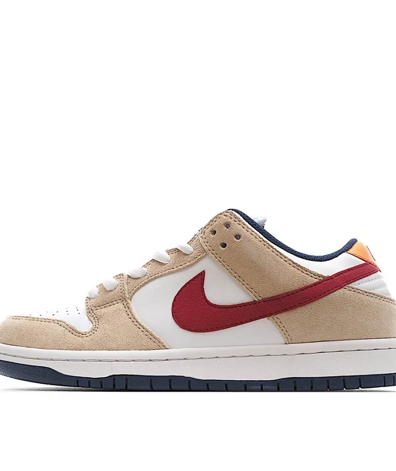 Nike SB Dunk Low Low Top Sneakers White Grey