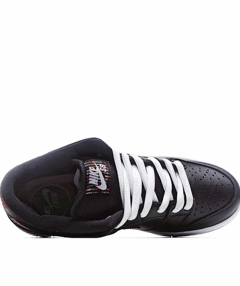 Nike Dunk Low Premium Black and Red Low Top Sneakers