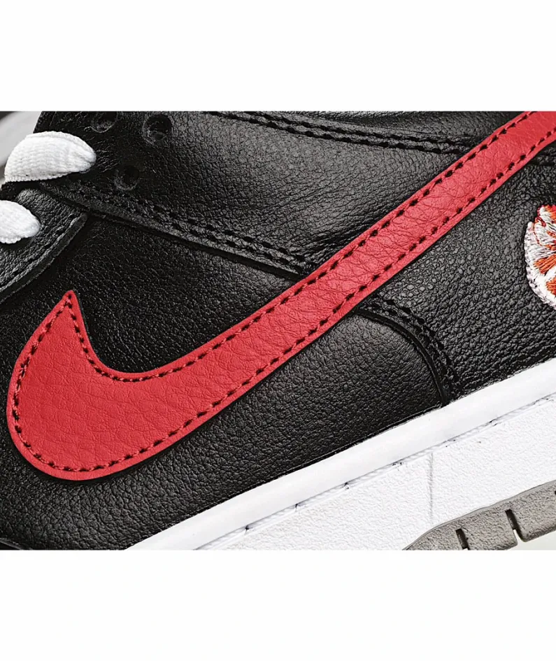 Nike Dunk Low Premium Black and Red Low Top Sneakers