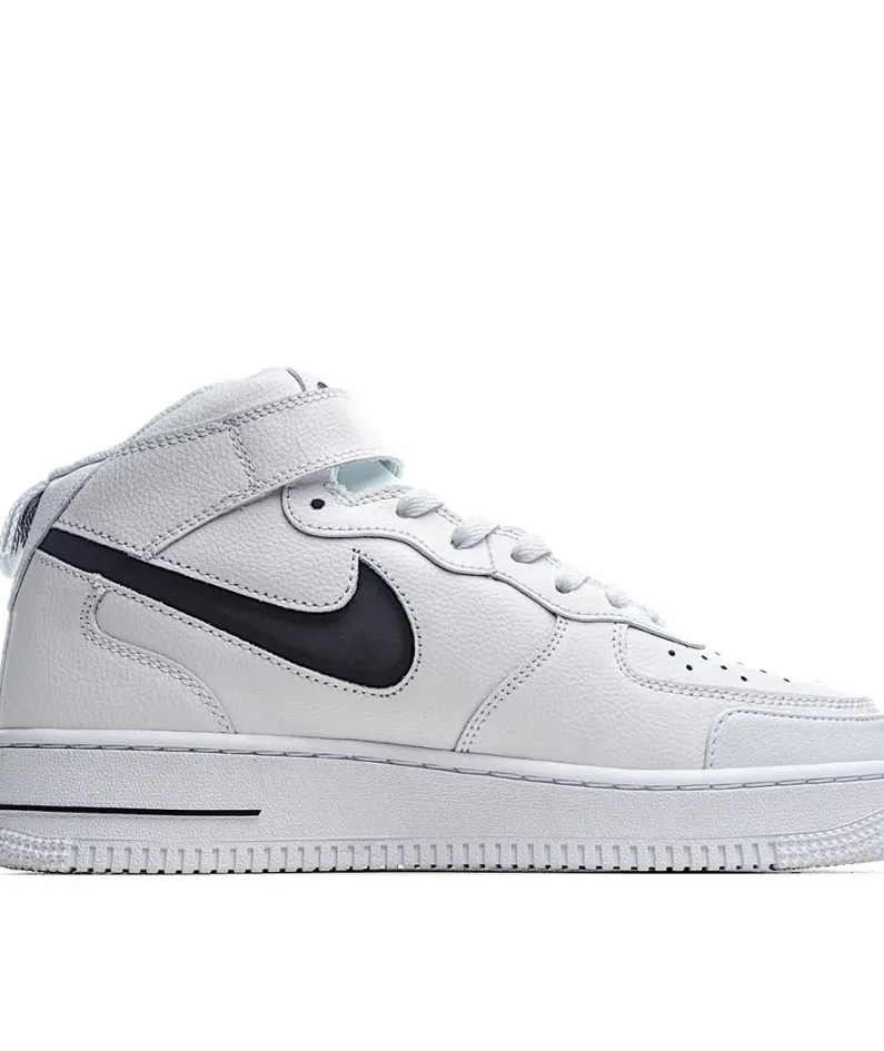 Nike Air Force 1 Lv8 Mid Top White Black 3M Reflective