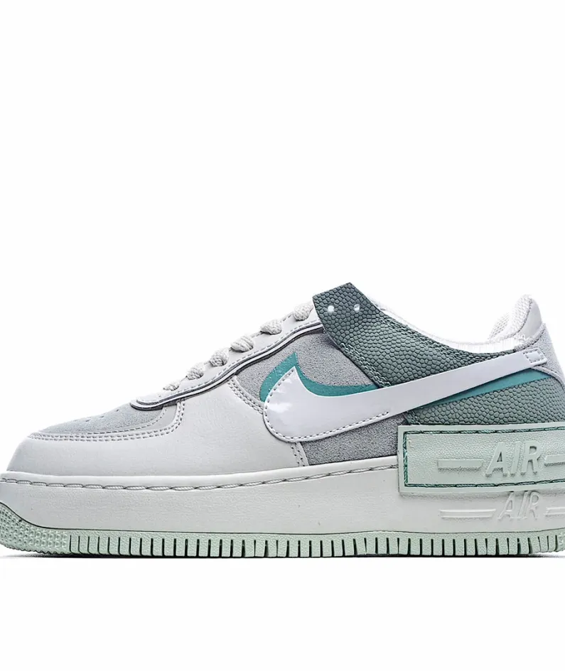 Nike WMNS Air Force 1 Shadow Low Top Sneakers Grey Green