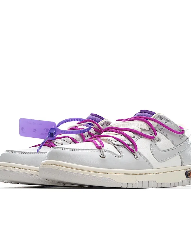Off-White x Nk Dunk Low '12 of 50' OW Sneakers