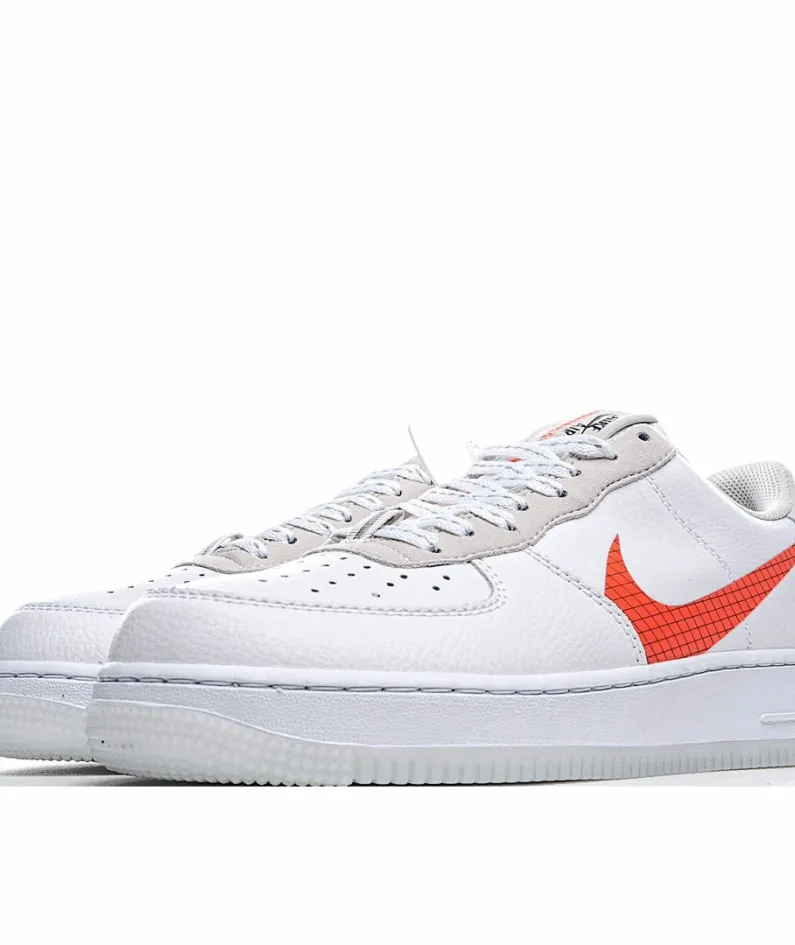 Nike Air Force 1 07 LV8 Luminous Low Top White Orange
