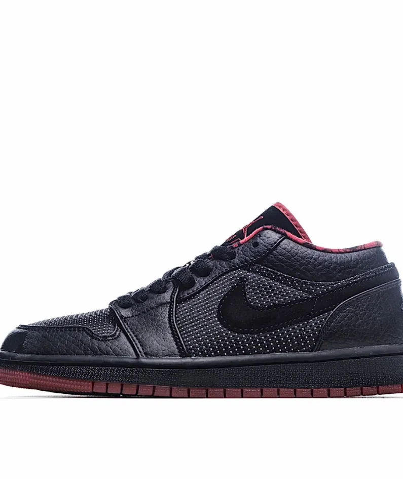 Air Jordan 1 Retro Low 'Black Silver Red'