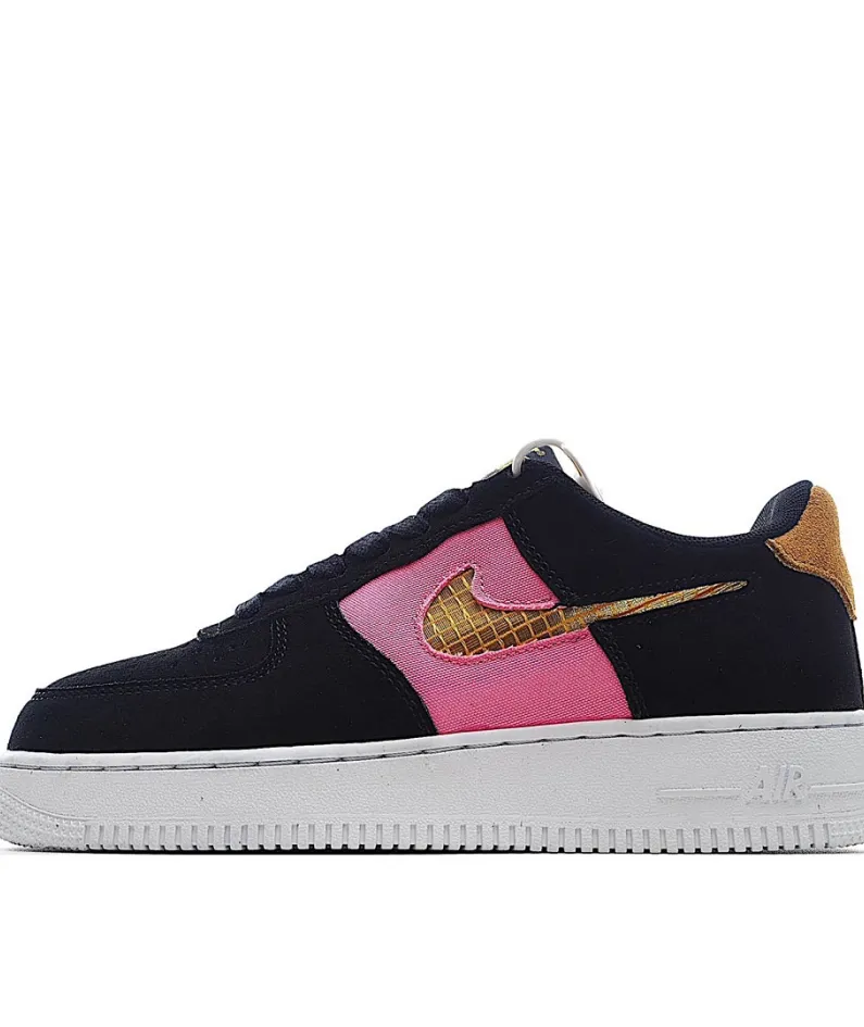 Nike Wmns Air Force 1'07 Black Pink Yellow