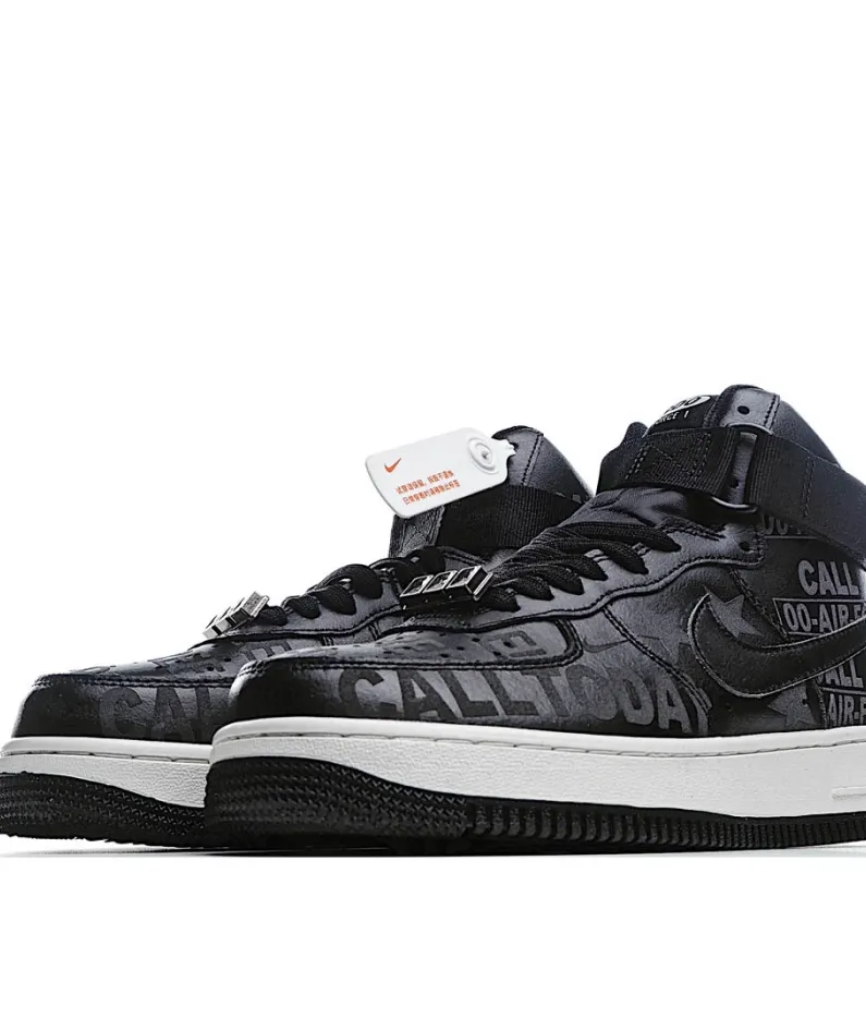 Nike Air Force 1 07 Premium Black Grey 3M Reflective
