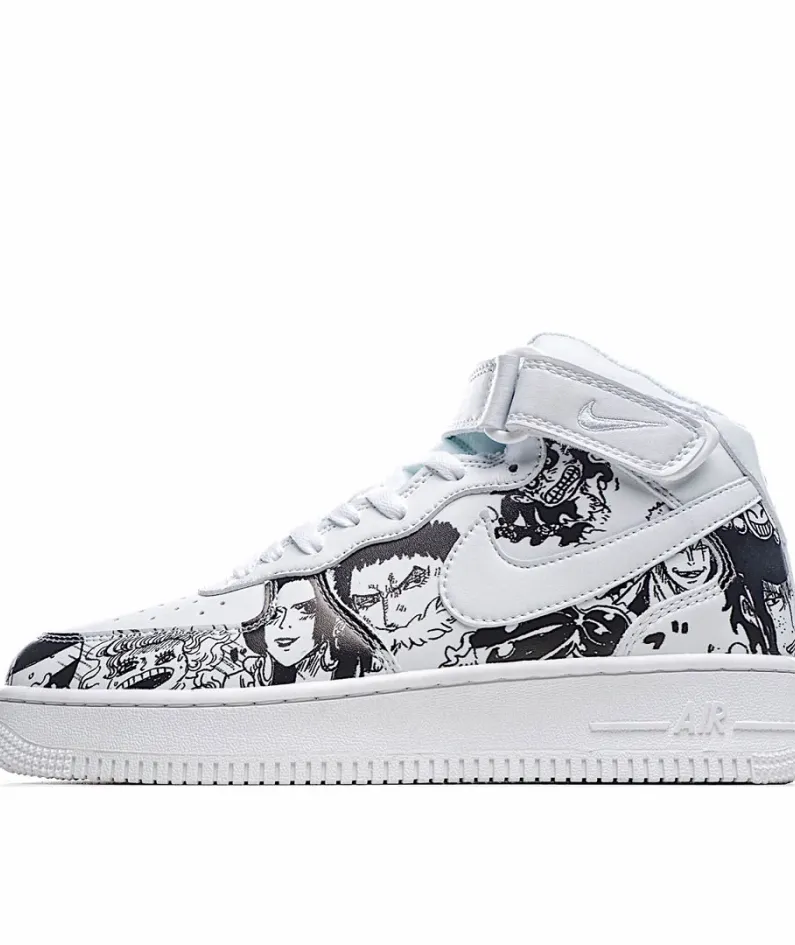 Nike Air Force 1 High 07 Black & White Mid-Top Sneakers