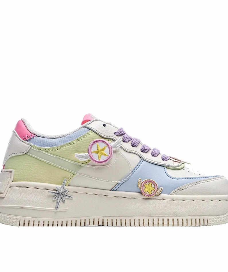 Nike Air Force 1 Shadow Blue, Purple, Pink, Green