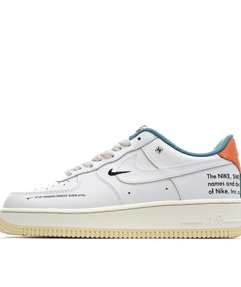 Nike Air Force 1 White Blue Orange
