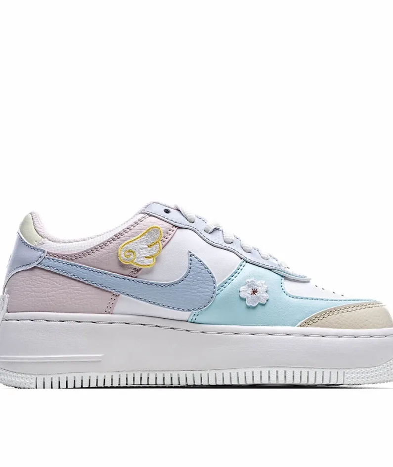 Nike Air Force 1 Shadow White Blue Pink
