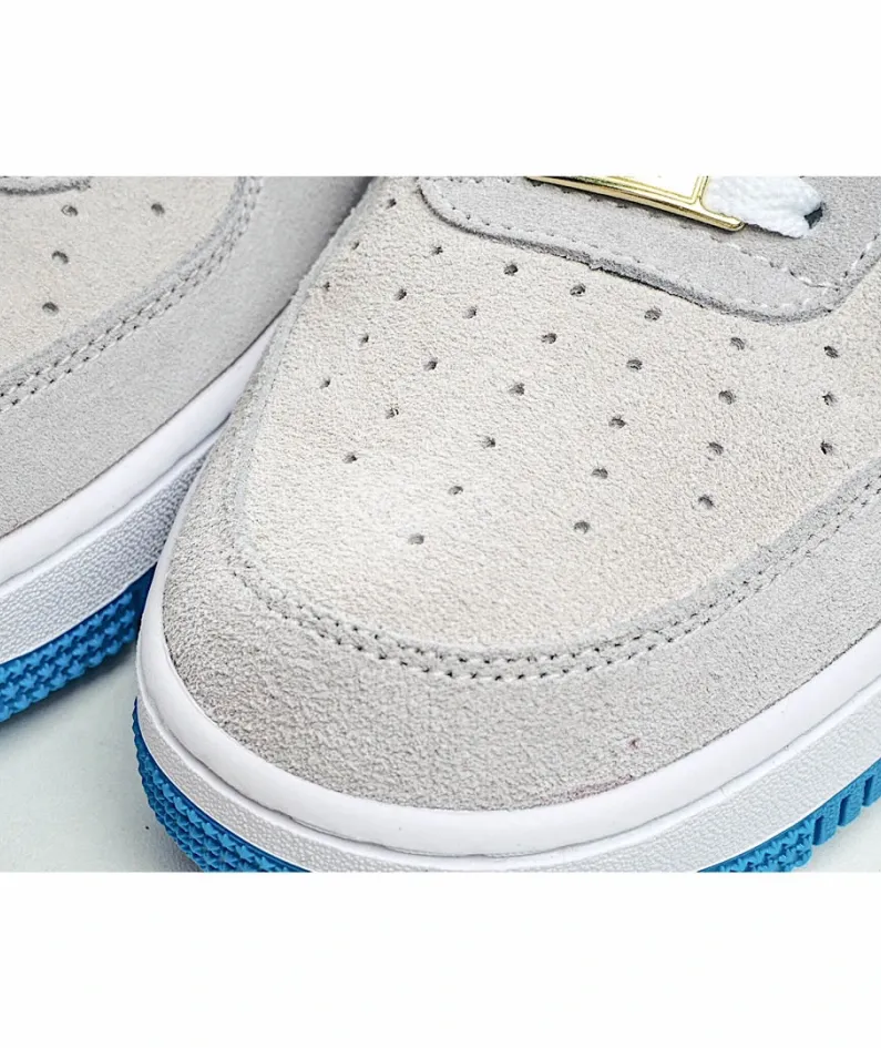 Nike Air Force 1 07 LV8 EMB Suede Grey Blue Hook