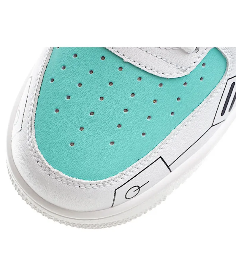 Nike Air Force 1 Low'07 White and Green Low Top