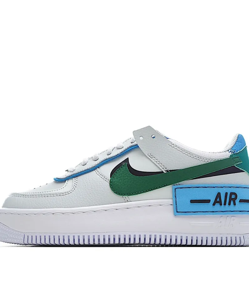 Nike Air Force 1 Shadow White Green Blue