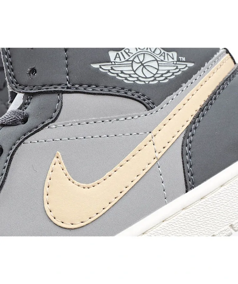 Wmns Air Jordan 1 Mid 'Iron Grey Onyx'