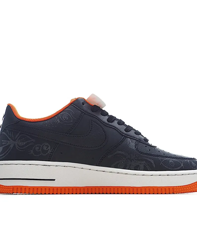 Nike Air Force 1 Black Orange