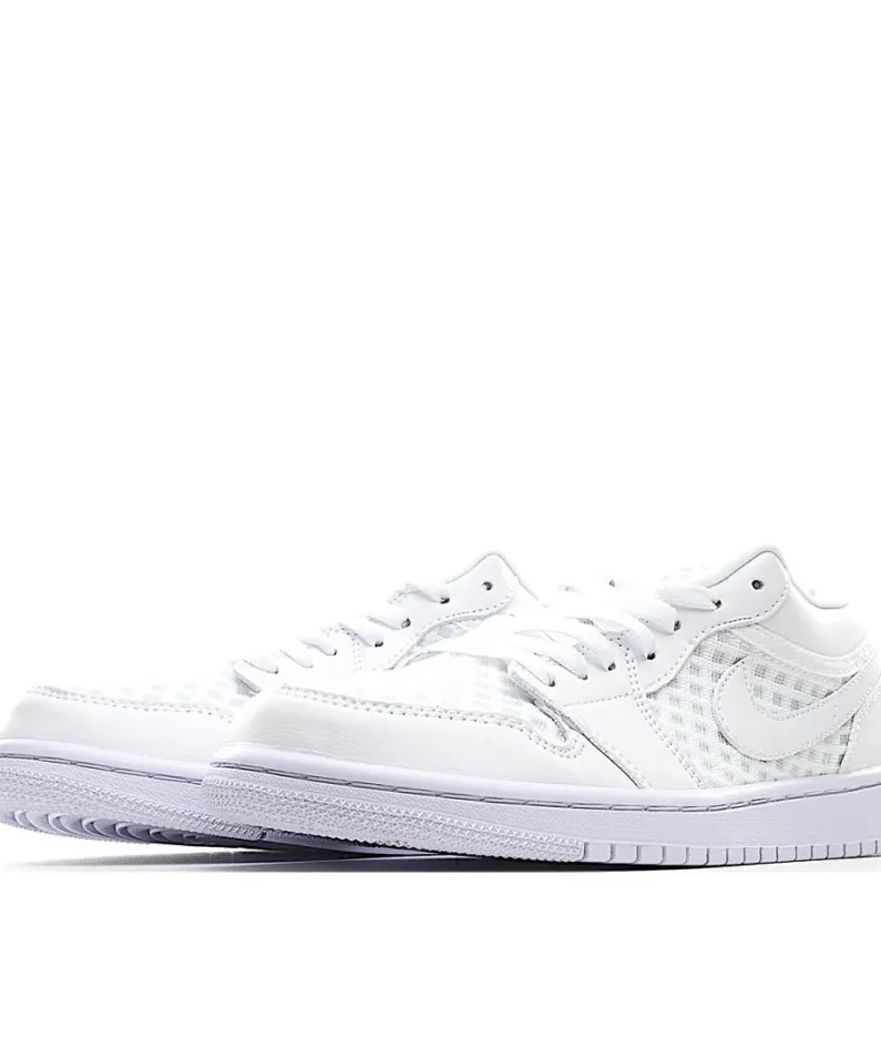 Wmns Air Jordan 1 Low Breathe 'Triple White'