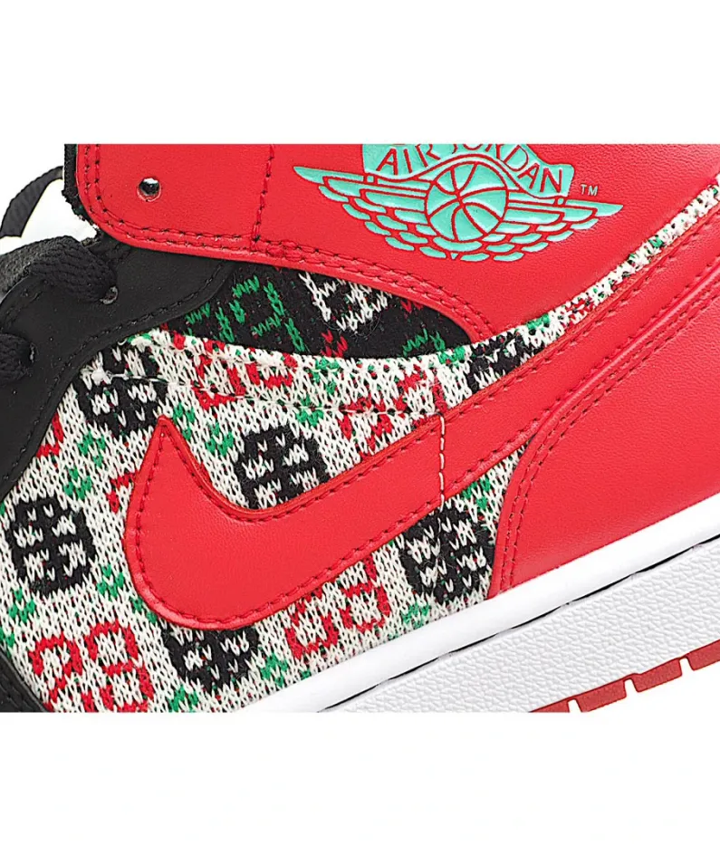 Air Jordan 1 Mid SE GS 'Ugly Christmas Sweater'