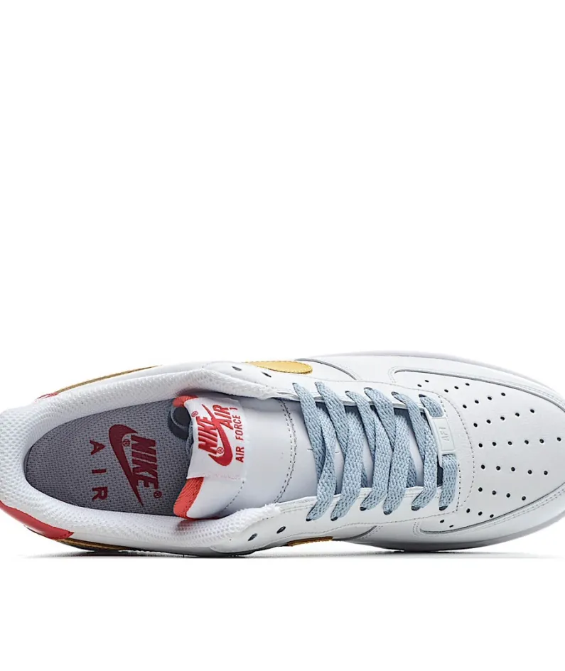 Nike Air Force 1 Low Low Top White Yellow Blue
