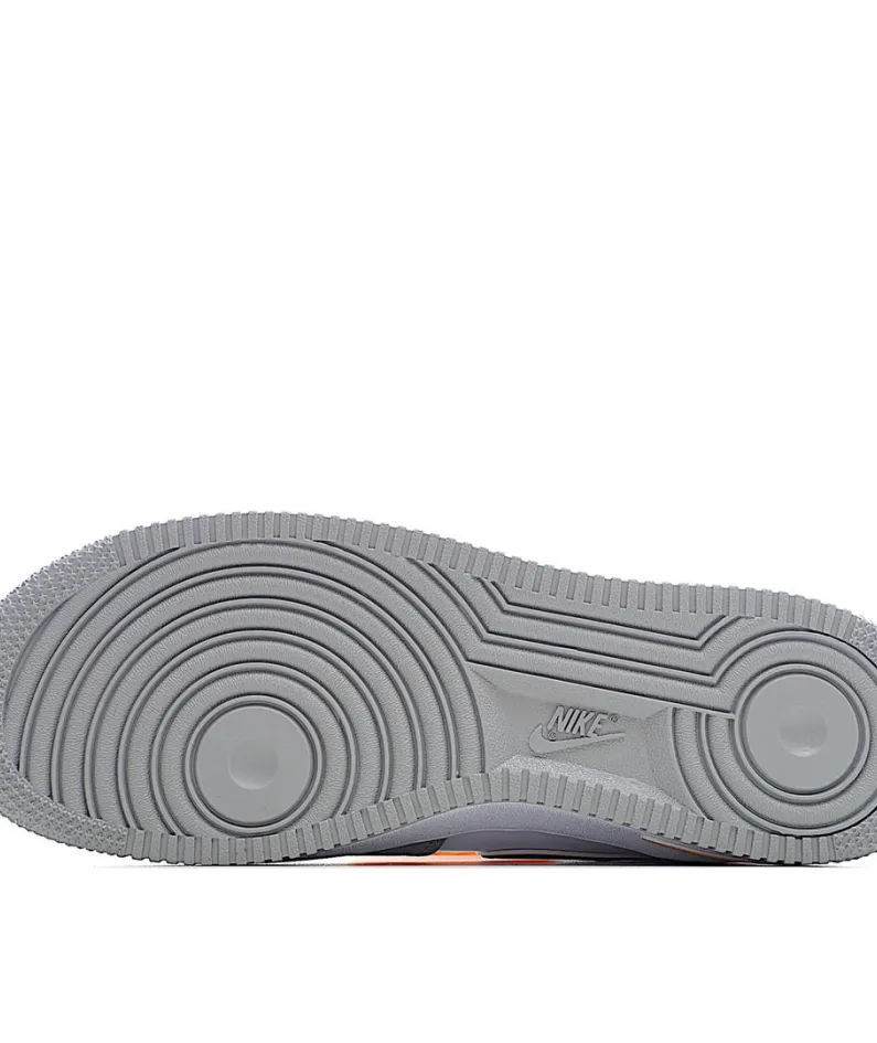 Nike Air Force 1 White Gray Blue Orange