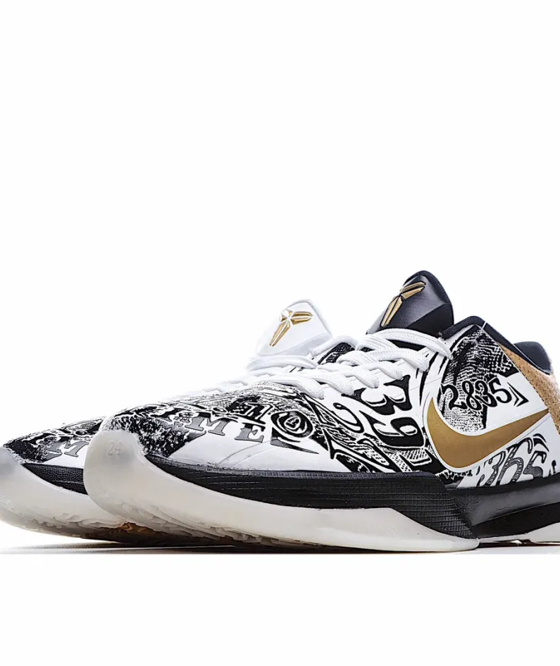 Nike Nike Zoom Kobe ProtroBig Stage Parade low-top basketball shoes black and white gold