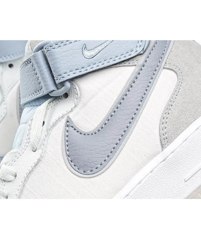 Nike Air Force 1 07 AF1 Light Armoury Blue Mid-Top Sneakers