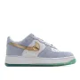 NikeAir Force 1 Low Top White Blue Gold