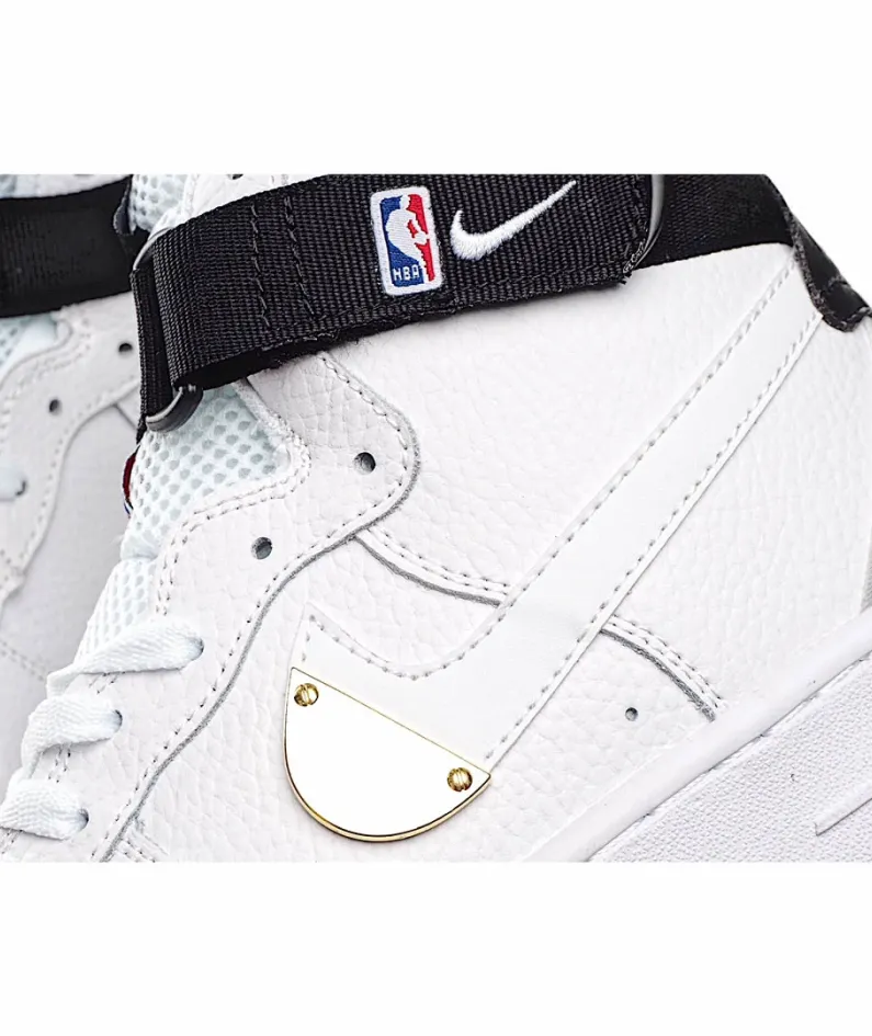 Nike Air Force 1 High NBA White and Black Sneakers