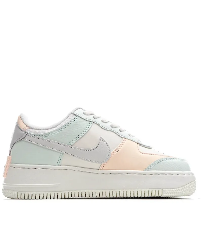 Nike Air Force 1 Shadow White, Blue and Pink Low-Top Sneakers