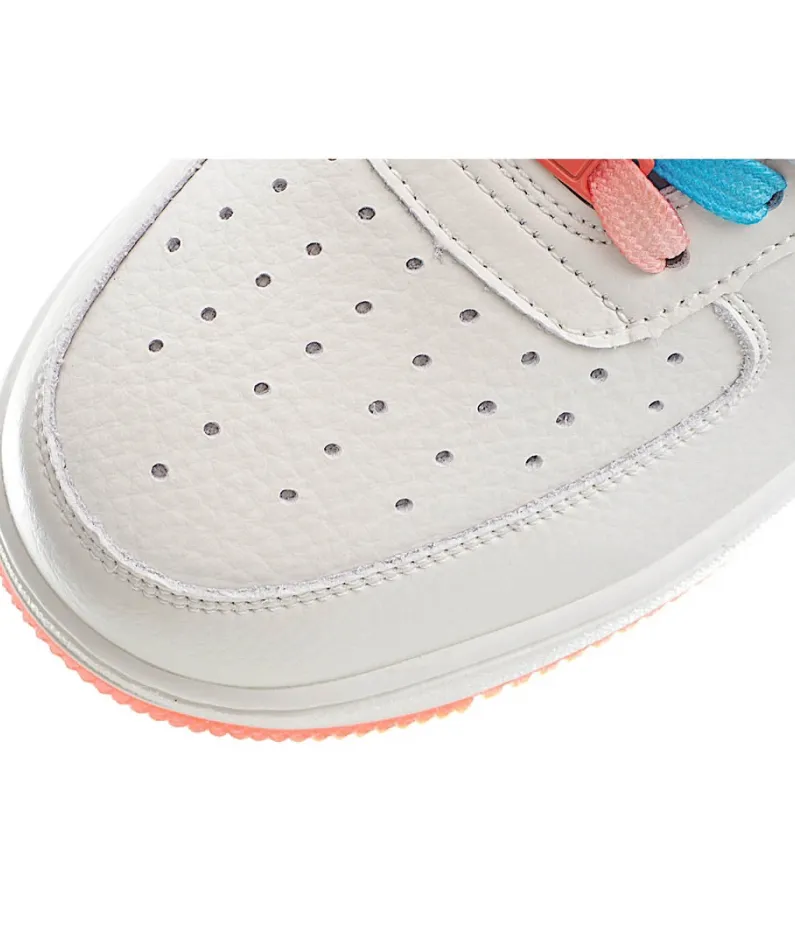Nike Air Force 1 Mid07 Beige Red Blue Mid 3M Reflective