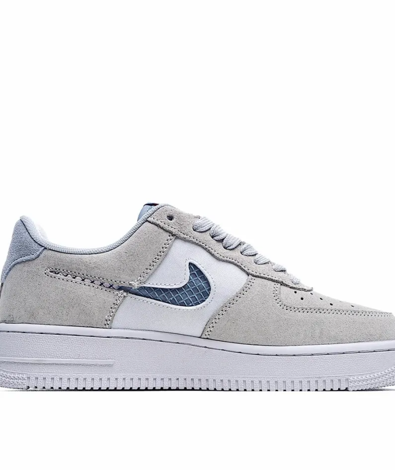 Nike Air Force 1 Low Top Sneakers Off-White Orange