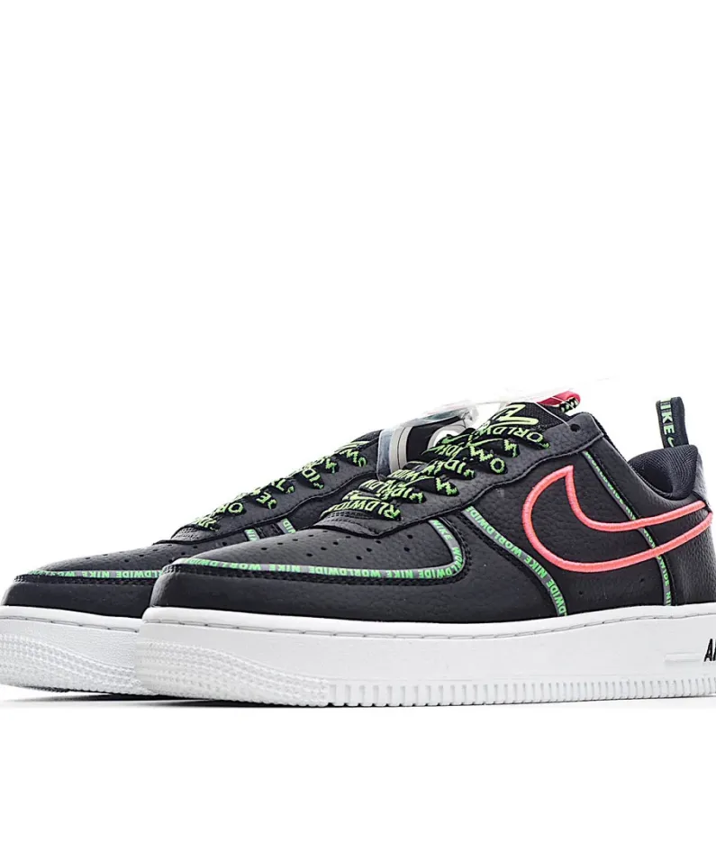 Nike Air Force 107 Low "World Wide" Black Green Red