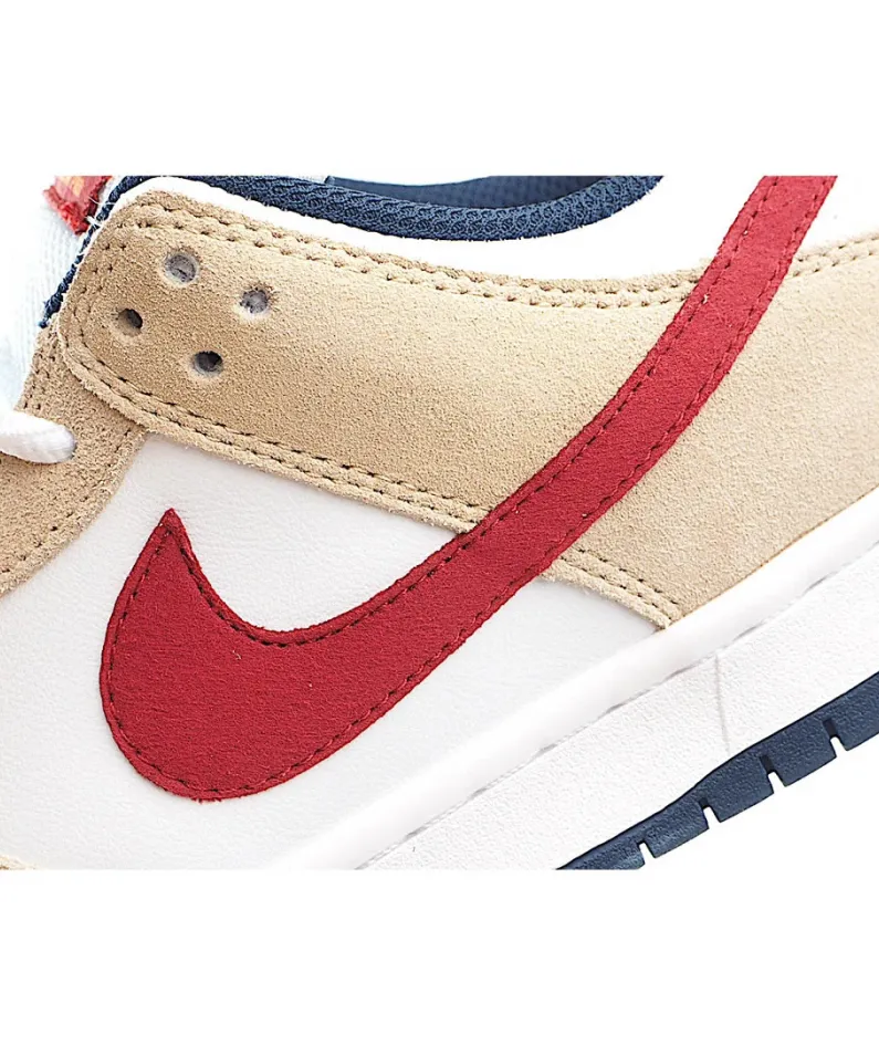 Nike SB Dunk Low Low Top Sneakers White Grey