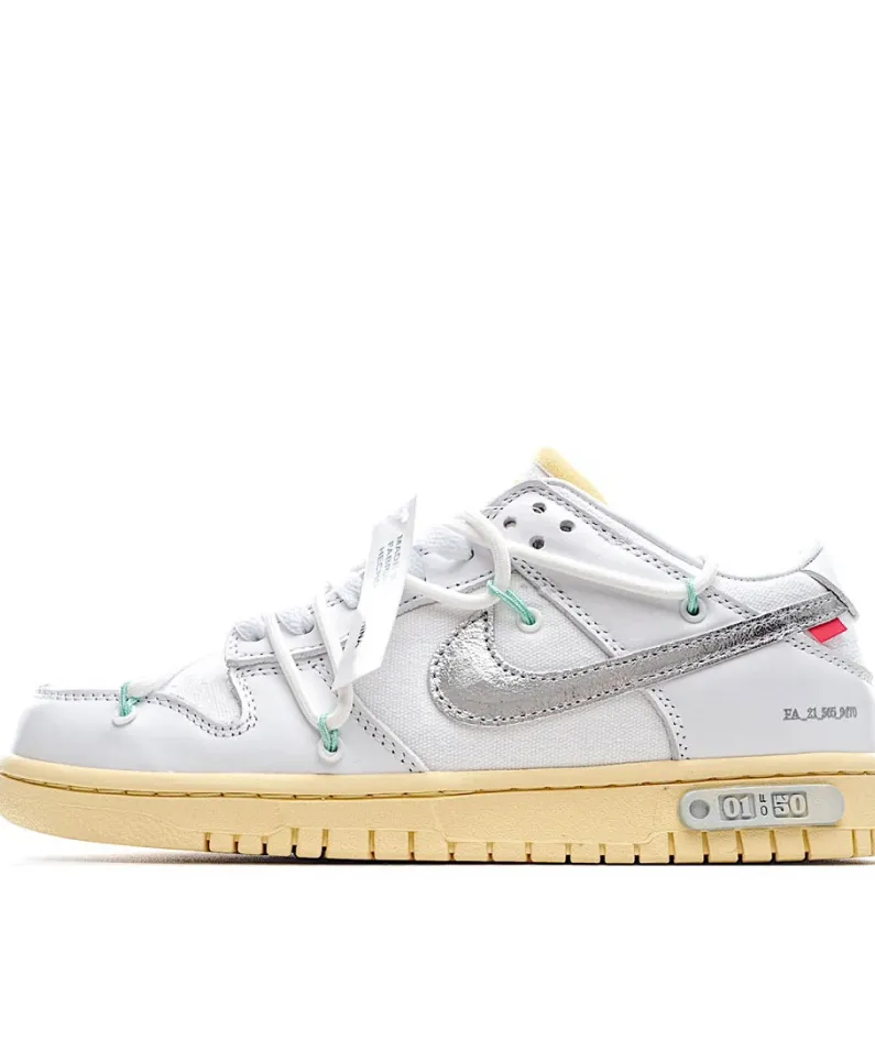 Nike 0ff-White x Nike Dunk Low "01 of 50" OW White Silver