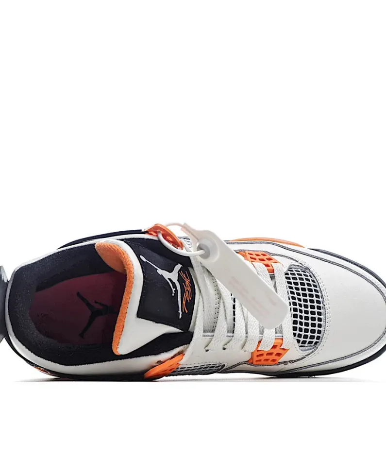 Air Jordan 4 Line Sand White Black Orange